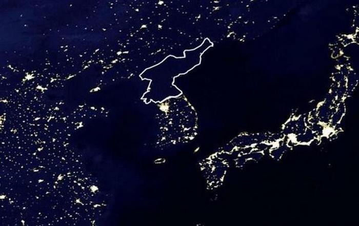 Северная Корея. Вид из космоса.