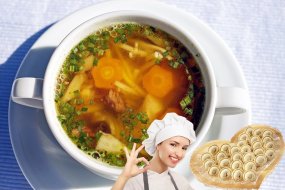 Сытный суп готовится не с мясом – а с пельменями!