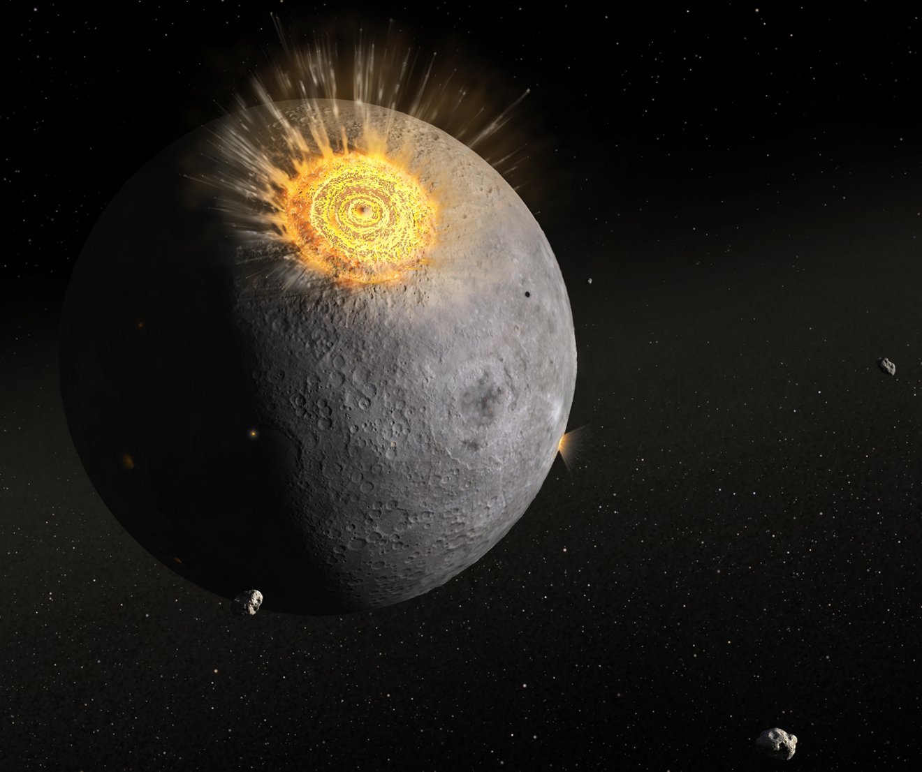Падает ли луна на землю. Плутон астероиды метеориты. Столкновение планет в космосе. Зародыши планет. Луна и астероиды.