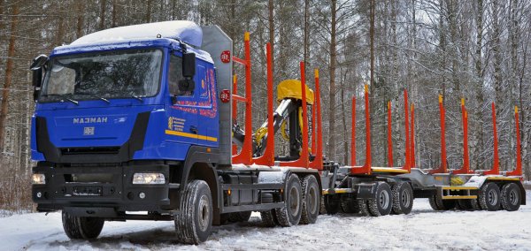 В Сибирь отправили 90-тонный автопоезд-сортиметовоз МАЗ-МАН