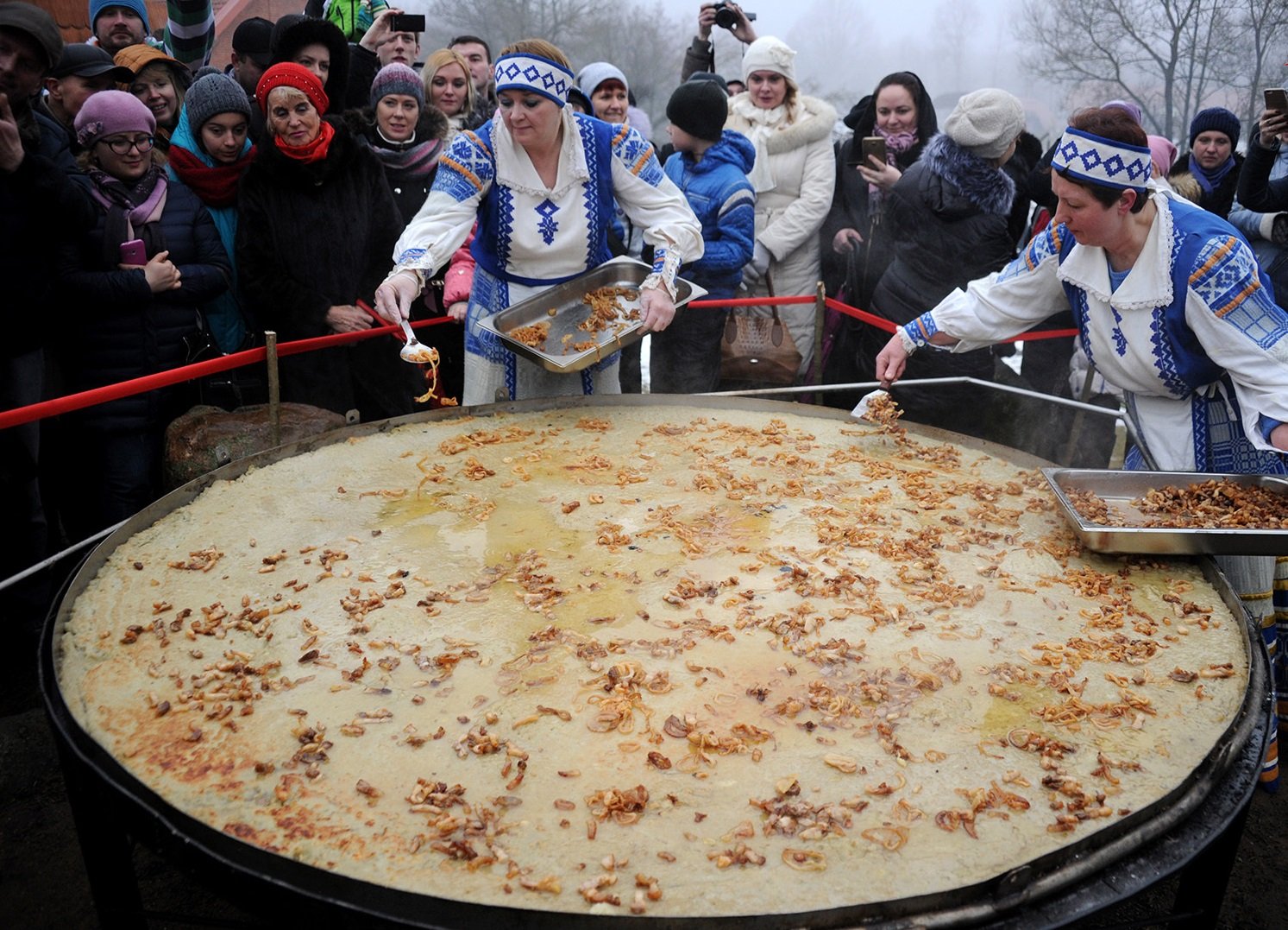 Самый большой блин на масленицу