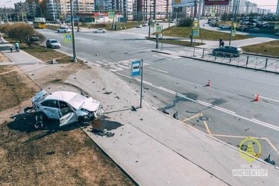 Водитель такси устроил страшное ДТП в Санкт-Петербурге