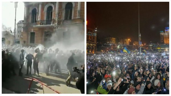 Снова майдан Во время протеста во Львове был жестоко избит чиновник