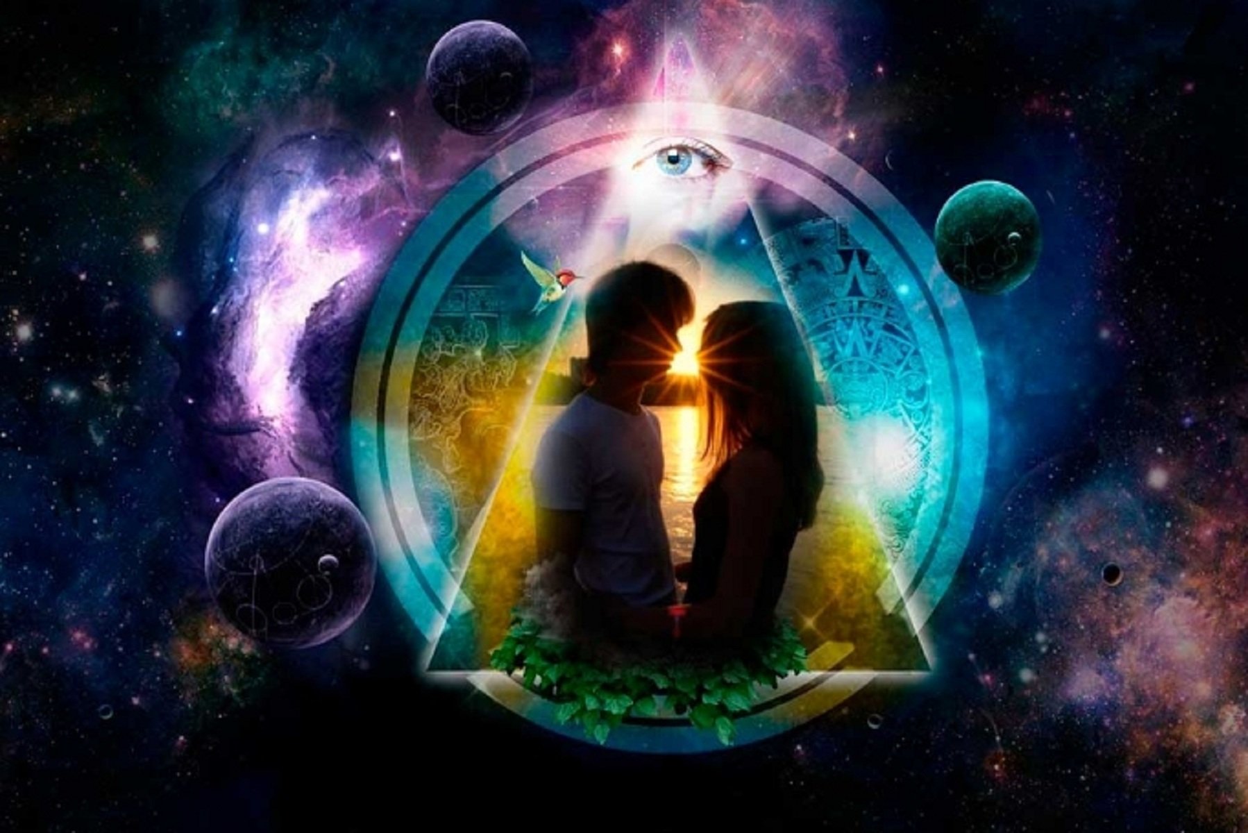 Кармическая синастрия. Мужчина и женщина космос. Космос любовь. Влюбленные в космосе. Астрология любви.