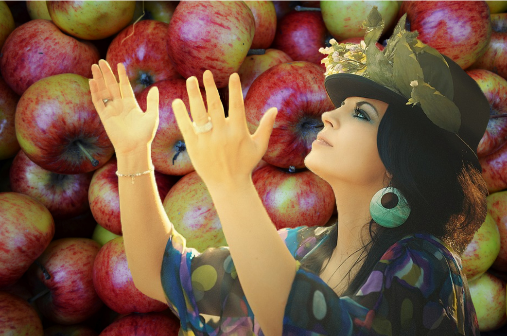 Прически для лица из яблок