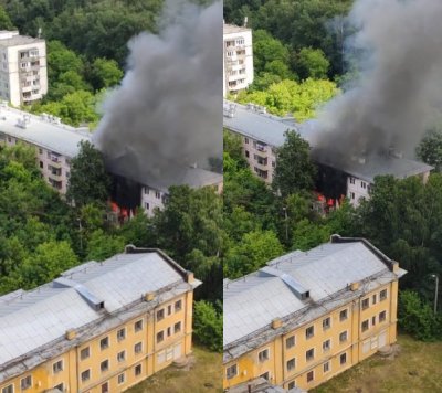 В Москве на улице Проходчиков горит жилой дом