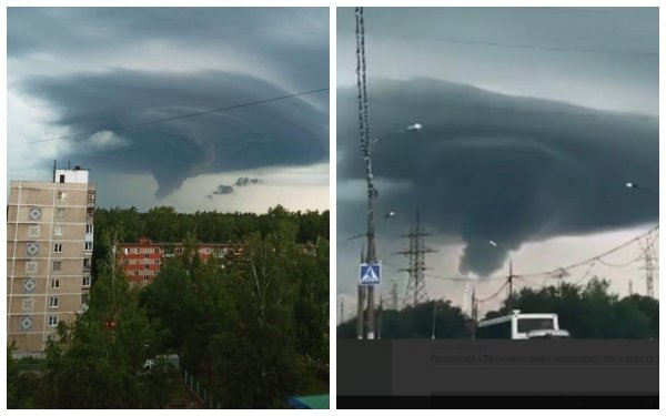 Очевидцы засняли торнадо в Орехово-Зуево